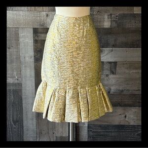 NWT! Man Repeller x PJK pencil skirt medium gold glam cocktail party mermaidcore